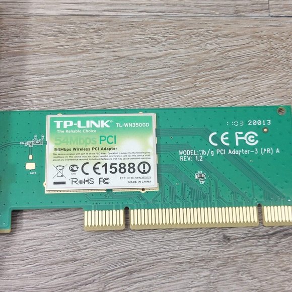 TP-Link 54 Mbps Wireless G PCl Express Adapter Model TL-WN350GD Rev:1.2 - Picture 4 of 10